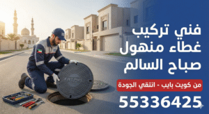  تركيب غطاء منهول صباح السالم 