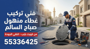  تركيب غطاء منهول صباح السالم 